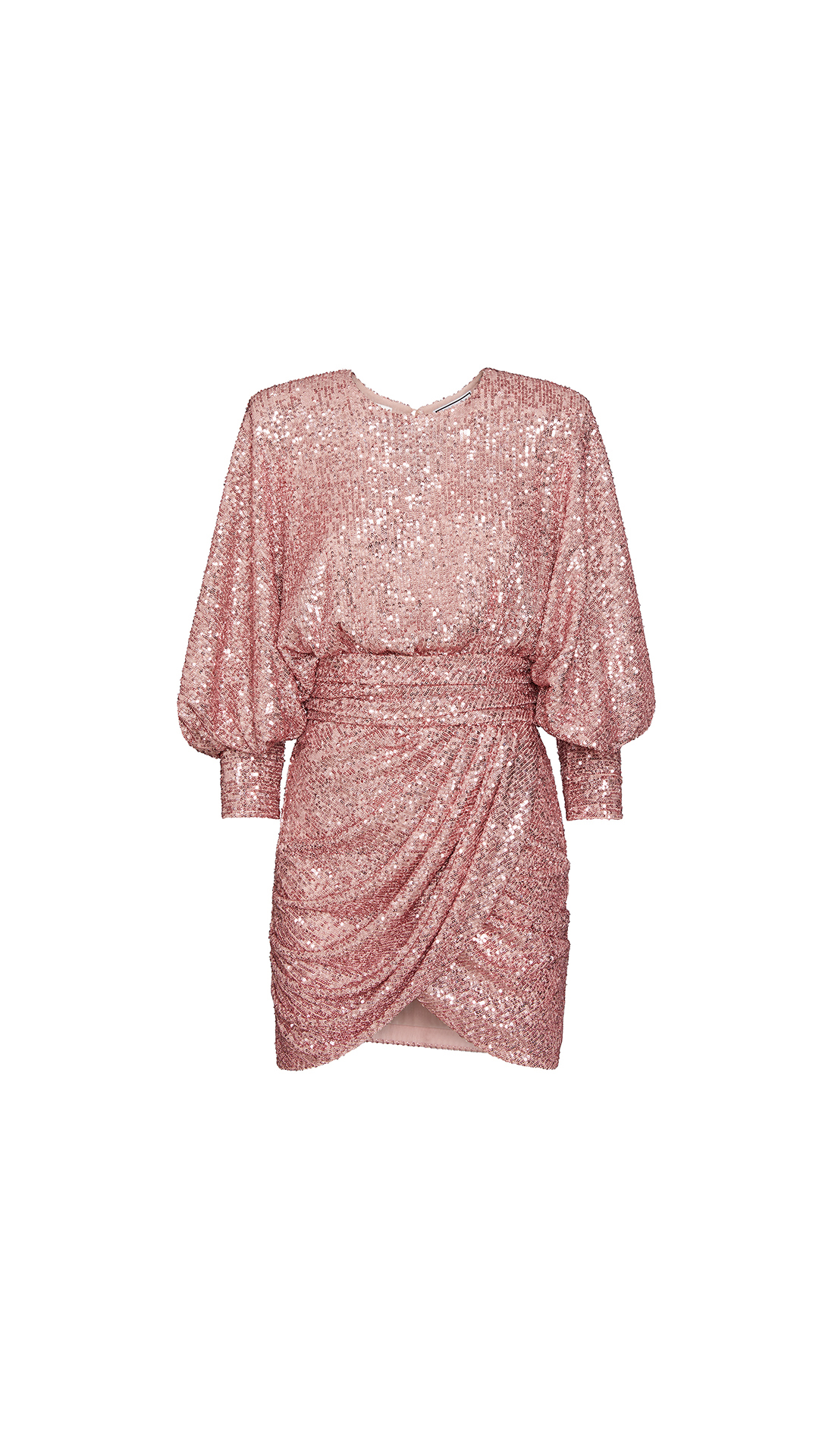 sequin draped dress