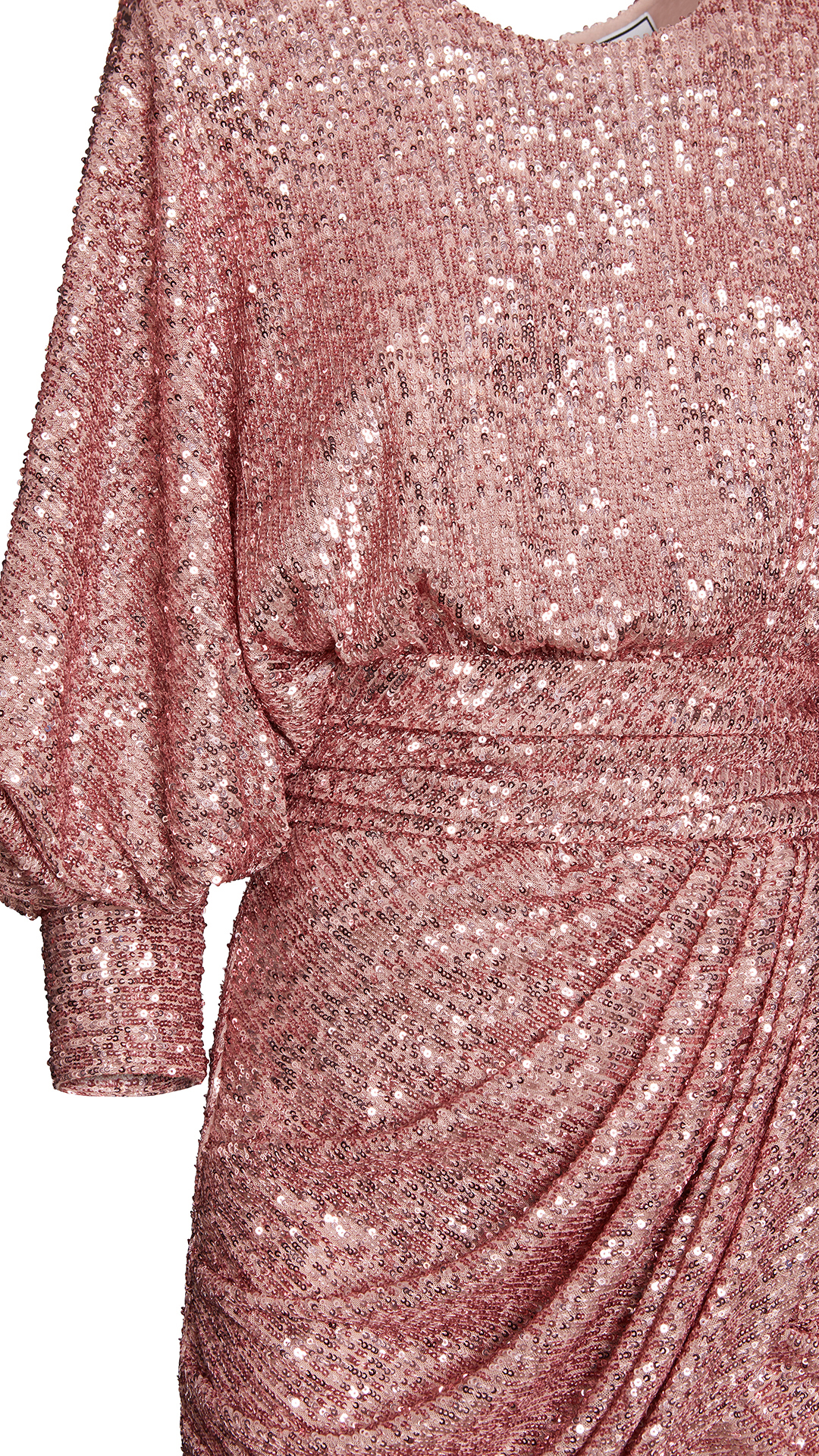 sequin draped dress