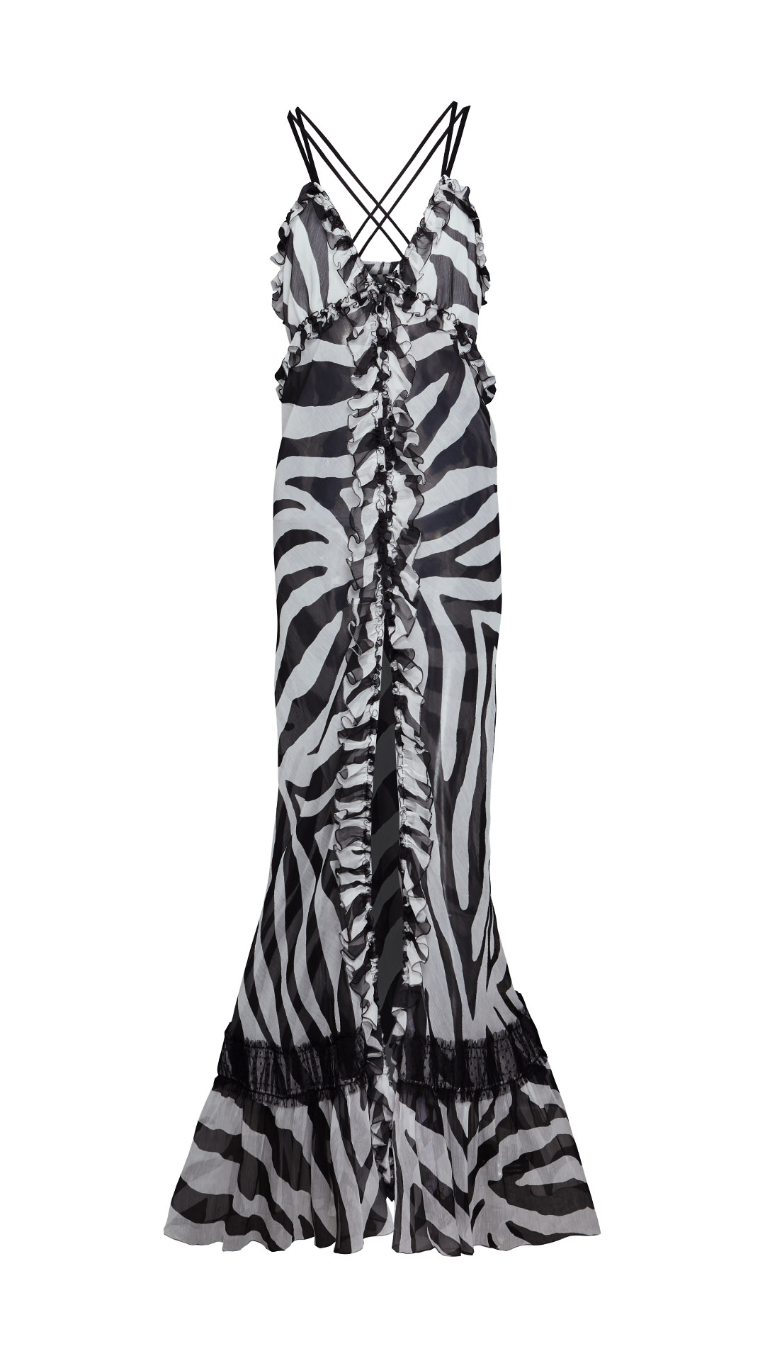 black and white zebra print dress